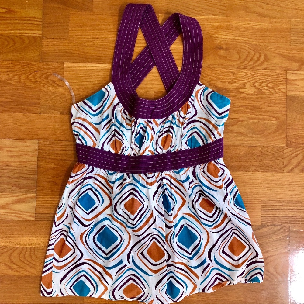 XXI printed summer babydoll blouse S